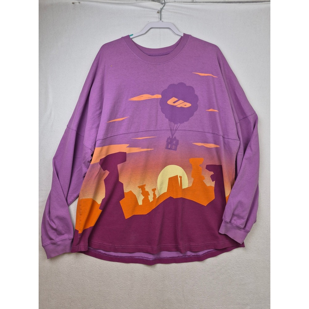 Disney Pixar Up Paradise Falls Spirit Jersey Purple Sunset Gradient Womens XXL
